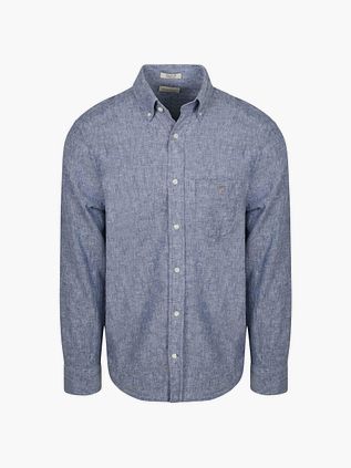 Gant Hemd Cotton Leinen Blau