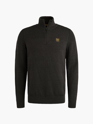 PME Legend Pull Structure Mouliné Half Zip Noir