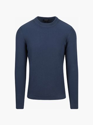 Sweter Suitable Respect Mamase z okrągłym dekoltem w kolorze niebieskim