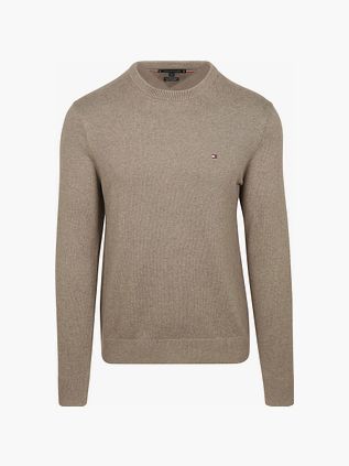 Tommy Hilfiger Pullover i Bomuld Kashmir Taupe