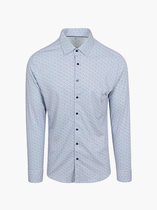 Camisa Desoto estampada en azul claro