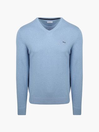 McGregor Merino-blandede Sweater V-hals Blå Ice