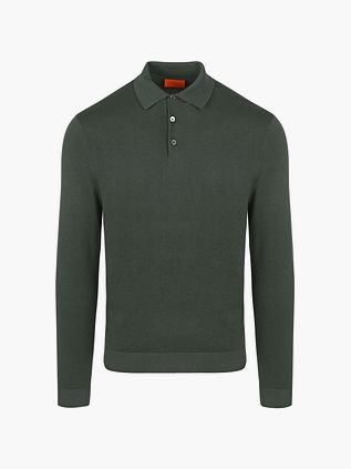 Suitable Compact Cotton Polo Verde Scuro