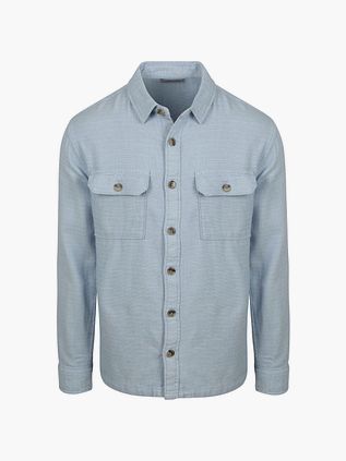 Suitable Overshirt Structure Hellblau