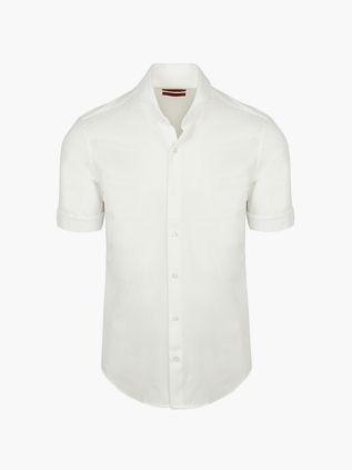 Suitable Shortsleeve Sorona Skjorte Hvid