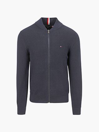 Tommy Hilfiger Cardigan Struktur Marineblå