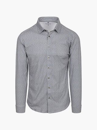 Desoto Shirt Print Circles and Squares Green