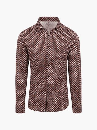 Desoto skjorte Fundamental Vibes trykk brun