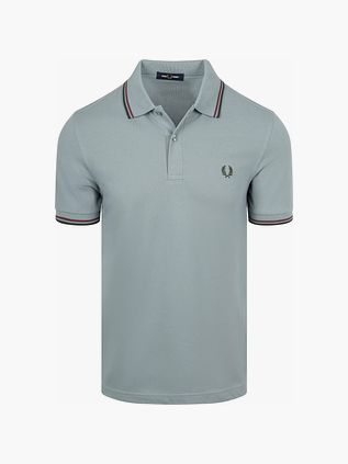 Polo Fred Perry Twin Tipped M3600 in piqué di cotone blu 98A