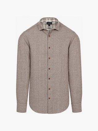 State Of Art Chemise Herringbone Marron