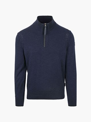 State Of Art Halv Zip Trøje Navy