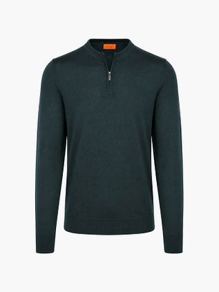 Suitable Crew Zip Merino Dark Green