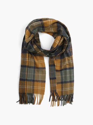 Barbour Sciarpa Patchwork Tartan Gialla