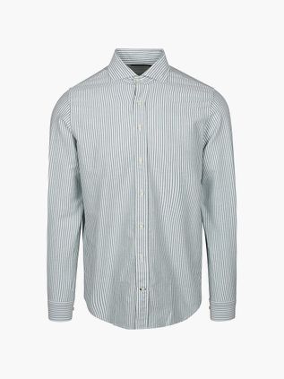 Camisa Oxford de raya Steppin' Out en verde claro