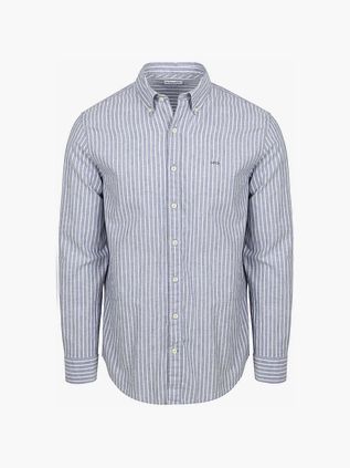 McGregor Camisa Lino Rayas Indigo