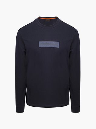 Napapijri T-shirt Manches Longues Logo Marine
