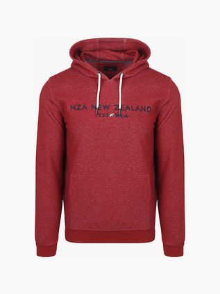 NZA Diamond Logo hættetrøje i kirsebærrød melange