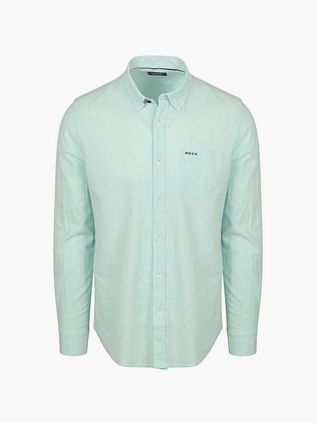 NZA Skjorta Linneblandning Aqua