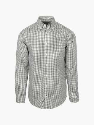 Steppin' Out Skjorte Poplin Grøn Rutemønster