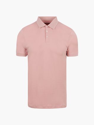 Suitable Flydende Polo-shirt Lyserød