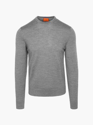 Suitable Merino Rundhalspullover Grau