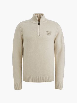 Sweter PME Legend Half Zip w kolorze ecru
