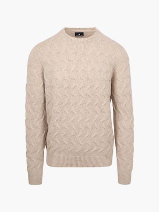 Sweter State of Art o strukturalnym splocie w kolorze beżowym