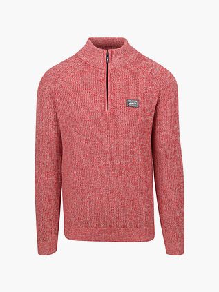 Czerwony sweter NZA Drake z półzamkiem