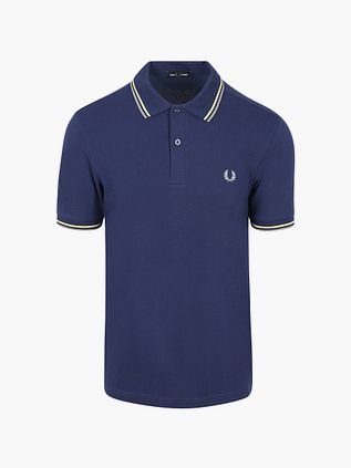 Fred Perry Polo Twin Tipped M3600 Donkerblauw 48A