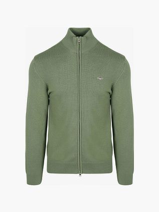 GANT Cárdigan Cuello Alzado Verde