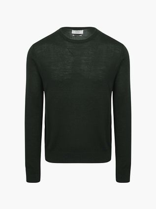 King Essentials The John Pullover Merino Mörkgrön
