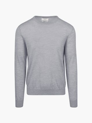 King Essentials The John Pullover z wełny merino w kolorze szarym