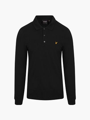 Lyle and Scott czarna koszulka polo z długim rękawem