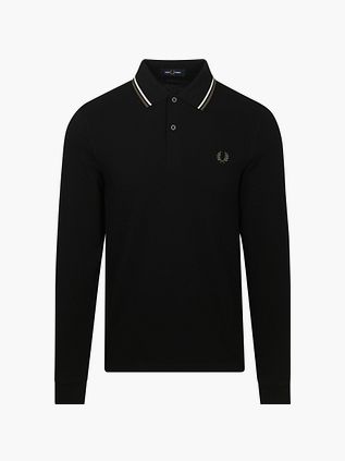 Polo a maniche lunghe Fred Perry nero W54