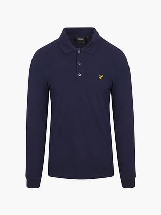 Polo z długim rękawem Lyle and Scott granatowe
