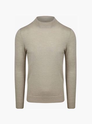 Profuomo Pull col roulé en laine mérinos écru