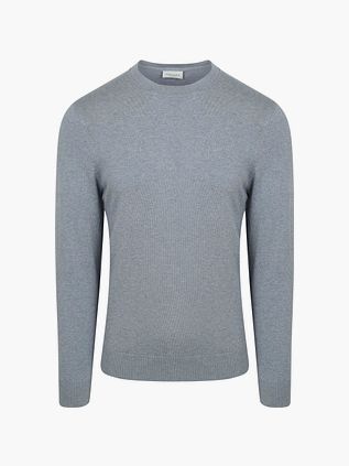 Profuomo sweter z okrągłym dekoltem Basic, niebieski