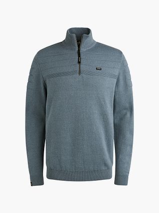 Sweter Vanguard z półzamkiem, strukturalny, jasnoniebieski