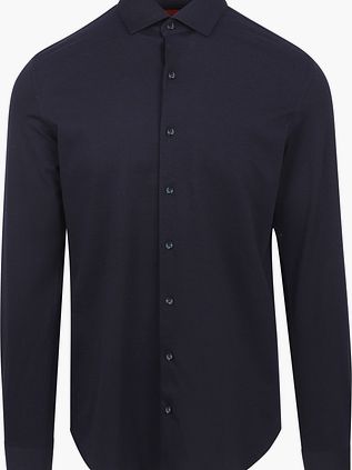 Suitable Knitted Pique Overhemd Navy