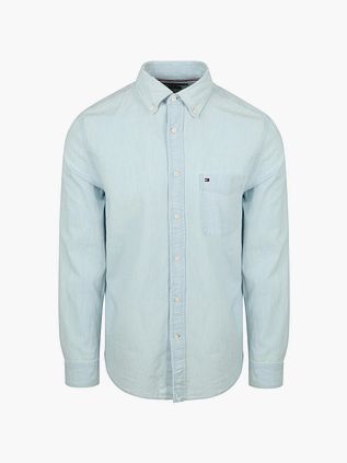 Koszula chambray Tommy Hilfiger w jasnoniebieskim kolorze