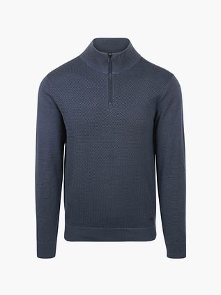 Petrol Halv Zip Pullover Augusta Navy
