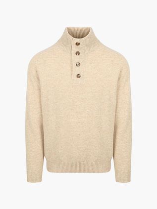 Steppin' Out Mocker Pullover Lammwolle Ecru