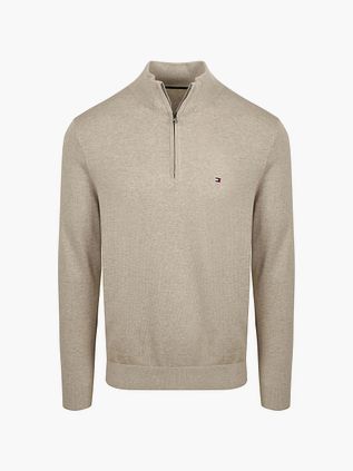 Tommy Hilfiger Essential Half-Zip Pullover Greige