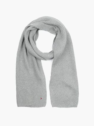 Tommy Hilfiger Ribbstickad Halsduk Grå