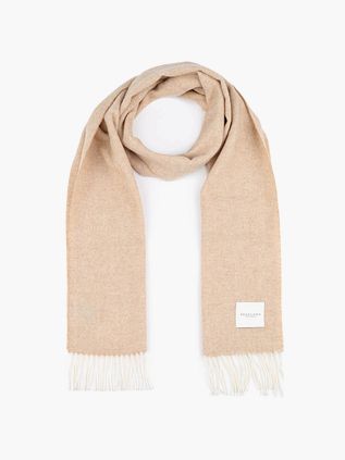 Profuomo Tørklæde i Lys Beige Lammeuld