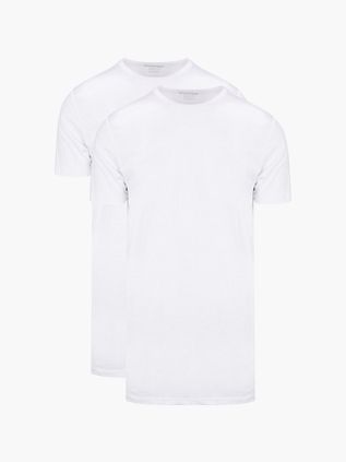 Slater 2-pack T-Shirt Extra Lang R-Neck Biały