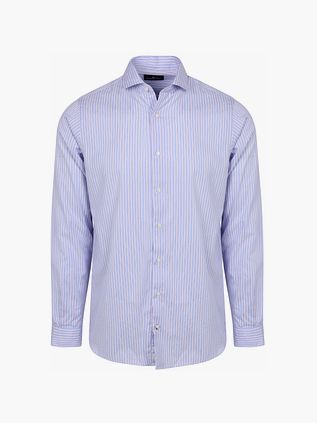 Steppin' Out Hemd Twill Streep Lichtblauw Rood