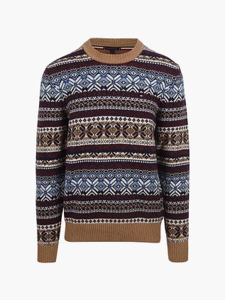 Tommy Hilfiger Fairisle Trøje Mønster Kamel