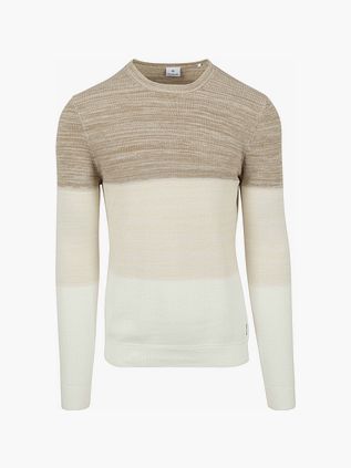 Blue Industry Pullover Striber Beige