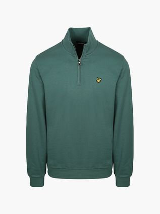 Bluza Lyle & Scott Everglade z zamkiem do połowy, zielona